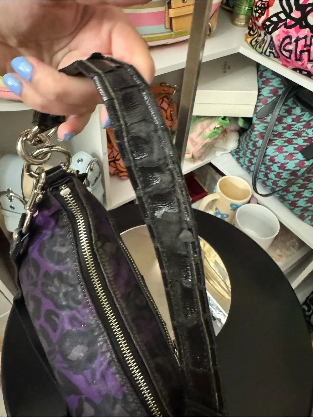 Coach Poppy Daisy Ocelot Hobo Bag